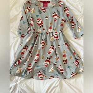 5/$20 EMMA AND ELSA DRESS Christmas Santas Sz 3T Fit & Flare